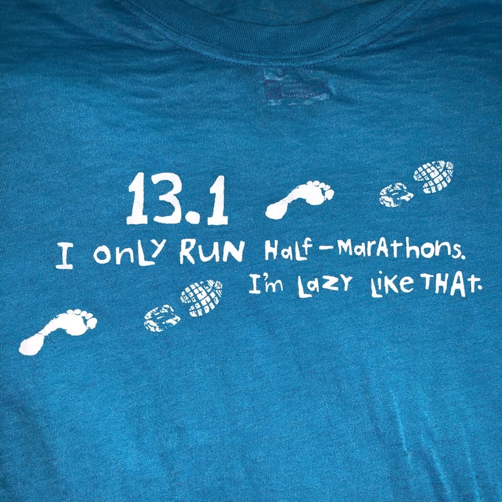 13.1 Half Marathon Funny Running Tee Shirt Small